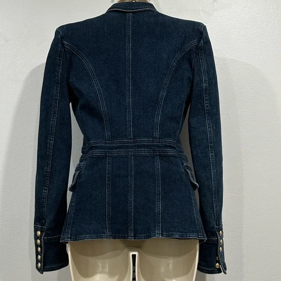 Like New! Authentic Balmain Denim Blazer - Picture 8 of 15